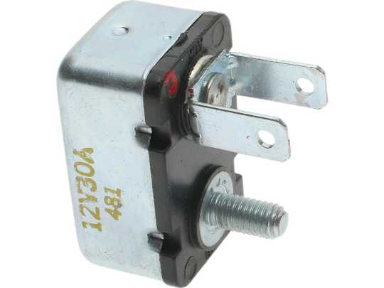 Standard Motorcycle Products Standard Circuit Breaker with 10-32 Stud & 2 1/4" Blade Terminals Spades, 30A  - 89-5418