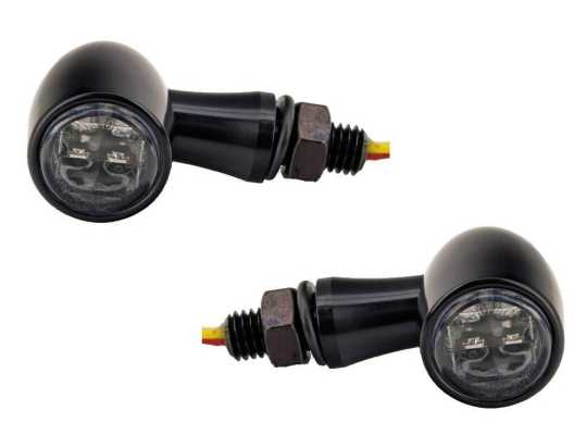 Custom Chrome Paradox LED Taillight / Indicator, Black Alu Housing, Smoke Lens  - 89-9822