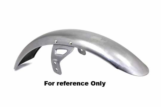Custom Chrome Solo Raw Front Fender Riveted with Chrome Bracket  - 89-4947