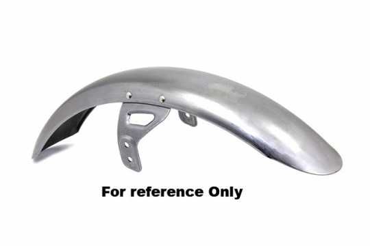 Custom Chrome Solo Raw Front Fender Smooth Finish with Bracket  - 89-4948
