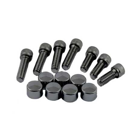 Motorcycle Storehouse MCS Smoothtopps Derby & Inspection Bolts/Covers schwarz  - 905171