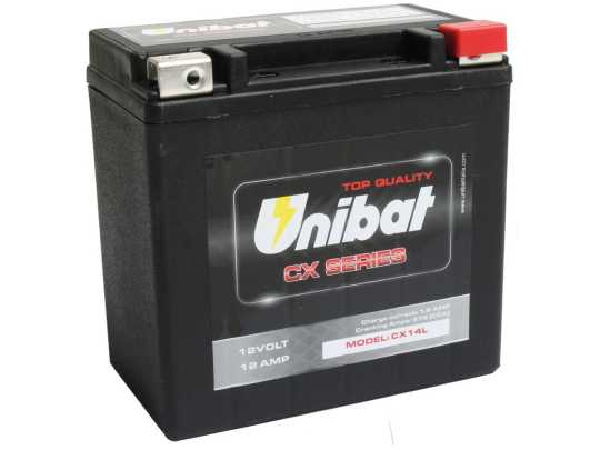 Unibat Unibat CX14L Heavy Duty AGM Battery 12Ah 275CCA  - 91-1757