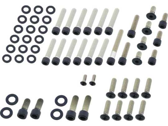 Screws4Bike Screw Kit Engine/Drivetrain stainless steel black matte 
