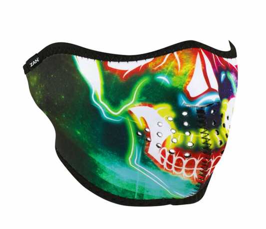 ZANheadgear ZANheadgear Half Face Mask, Neoprene, Electric Skull  - 91-5928