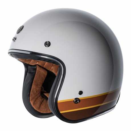 Torc T-50 3/4 Open Face Helmet Iso Bars Gloss White 