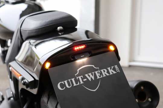 Cult-Werk License Plate Braket Kit with 3in1 Turn Signals & Tail Light 