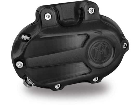 Performance Machine PM Scallop Transmission Side Cover Black Ops  - 91-8660