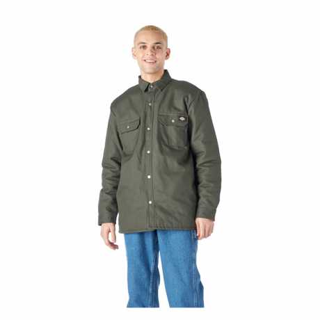 Dickies Dickies Duck Shirt Flannel Lined Jacket Dark Green  - 918738V
