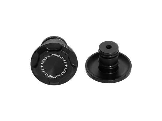Rick´s Axle Cover Front Premium with Logo, black 