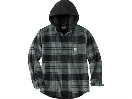 Carhartt Carhartt Rugged Flex Flannel Fleece Lined Hooded Shirt Jacket green  - 92-3070V