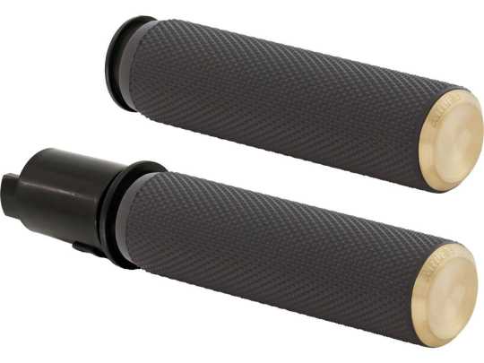 Arlen Ness Arlen Ness Knurled Fusion Grips brass  - 92-9982