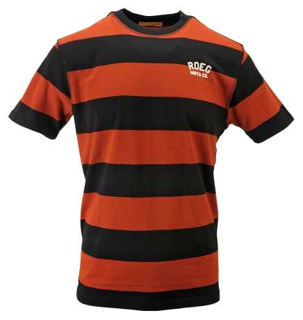 Roeg Roeg Cody Striped T-Shirt Black/Orange M - 920329