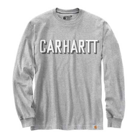 Carhartt Carhartt Graphic Logo Longsleeve Heather Grey  - 925490V
