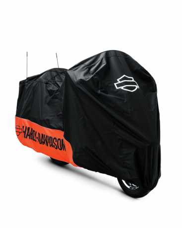 Motorradplane für Innen & Außen, orange & schwarz 