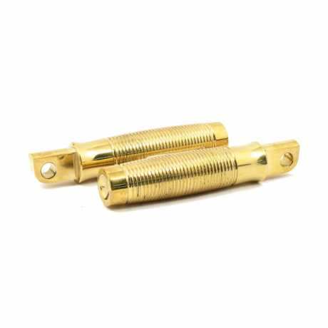 Rough Crafts Rough Crafts Groove Footpegs Brass  - 933824