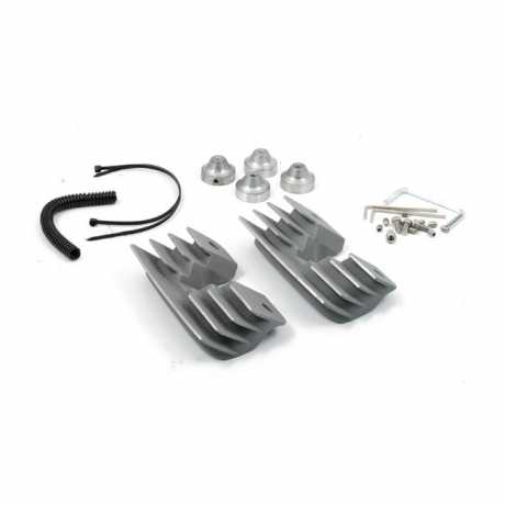 Motorcycle Storehouse Head Bolt Bridge Cover Set Finned silver  - 951460