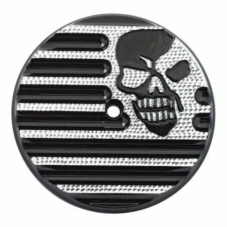 Covingtons Customs Covingtons Finned Air Cleaner Cover Insert Skull Black Diamond  - 953867