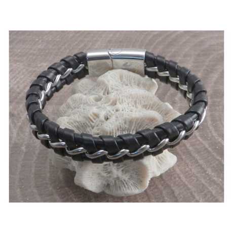 Amigaz Bracelet Leather Wrap Bar Clasp 