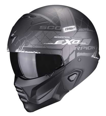 Scorpion Helmets Scorpion EXO Combat II Helmet Matt Black/White  - 958123V
