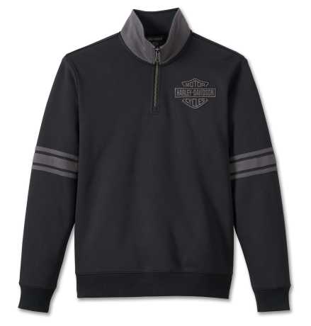 Harley-Davidson Sweatshirt 1/4 Zip Bar & Shield schwarz 