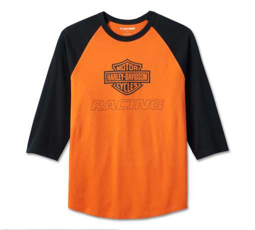 Harley-Davidson Raglan T-Shirt Factory Colorblock Orange 2XL
