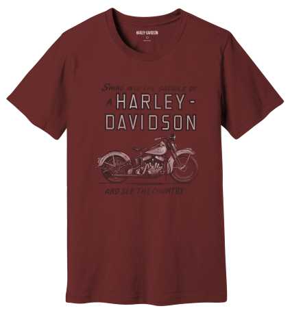 H-D Motorclothes Harley-Davidson men´s T-Shirt Craftsmanship dark red  - 96066-23VM