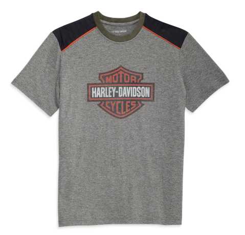 Harley-Davidson T-Shirt Bar & Shield Performance Grape Leaf grau/grün 