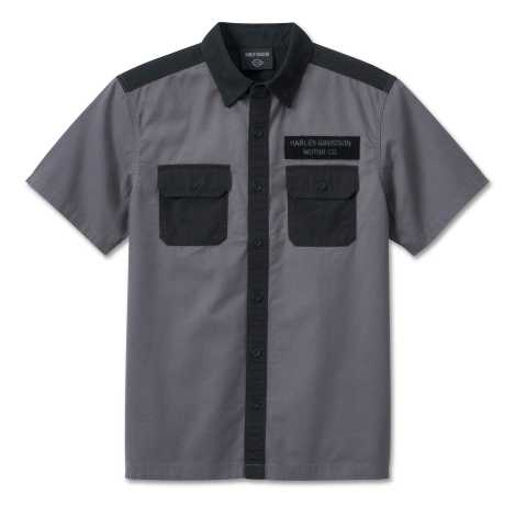 Harley-Davidson Men's Shirt Bar & Shield 3D Colorblocked grey 