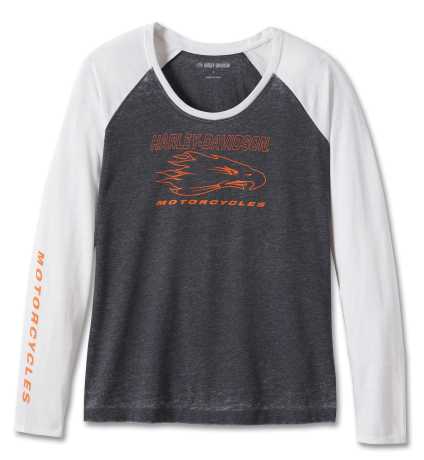 Harley-Davidson women´s Longsleeve Shirt Screamin Eagle Raglan grey/white 
