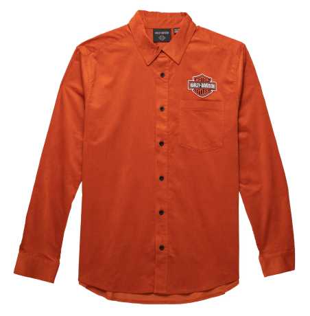 Harley-Davidson men´s Shirt Bar & Shield Corduroy orange 