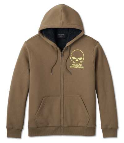 Harley-Davidson Zip Hoodie Willie G Skull Sherpa stone 2XL