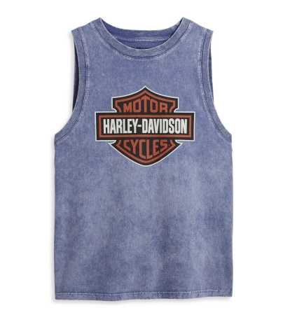 Harley-Davidson women´s Muscle Tank Chrome Warrior Vintage Wash Gray Blue 