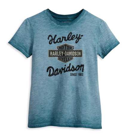 Harley-Davidson Damen T-Shirt Tread Setter Slub Deep Teal blue 