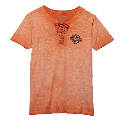 Harley-Davidson Damen T-Shirt Throttle Lace-up vintage orange 