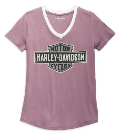 Harley-Davidson Damen T-Shirt Wrench Crew V-Neck Purple M