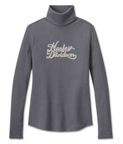 Harley-Davidson women´s Turtleneck Superstar Milwaukee Rib Grey 