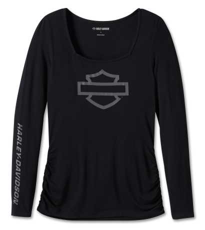 Harley-Davidson women´s Longsleeve Bar & Shield Square Neck Black 