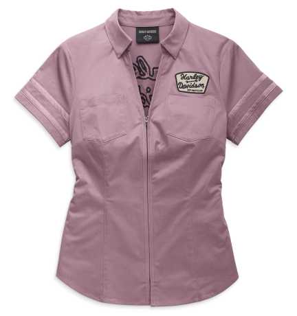 Harley-Davidson Damen Zip Shirt Artisan Dusky Orchid Purple 