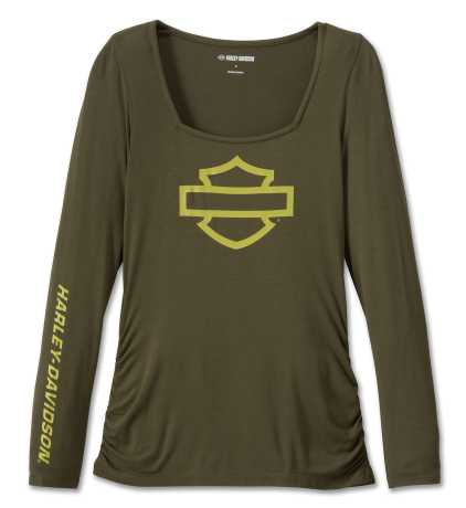 Harley-Davidson women´s Longsleeve Bar & Shield Square Neck Green 