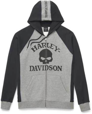 Harley-Davidson Zip Hoodie Willie G Skull Colorblock schwarz/grau 