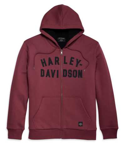 Harley-Davidson Zip Hoodie Midwest Staple dunkelrot 