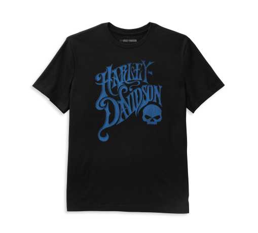 Harley-Davidson men´s T-Shirt Skull black/blue 