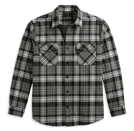 Harley-Davidson Hemd Essence Flannel schwarz/grau 