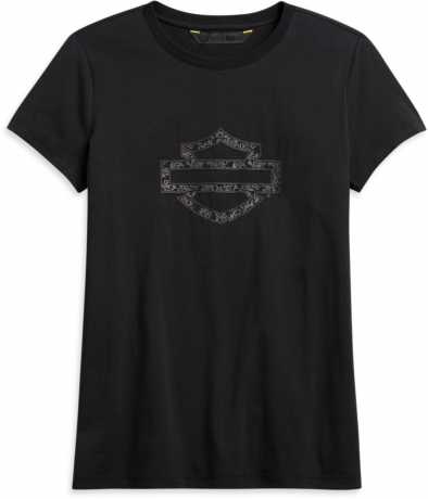 Harley-Davidson women´s T-Shirt Metallic Jaquard black 