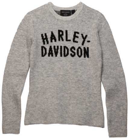 Harley-Davidson Damen Midwest Intarsia Sweater hellgrau meliert 