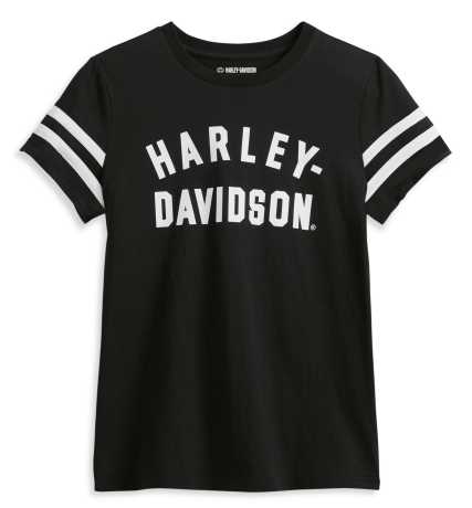 Harley-Davidson Damen T-Shirt Forever Sleeve Striped schwarz 