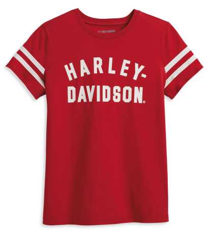 Harley-Davidson Damen T-Shirt Forever Sleeve Striped rot 