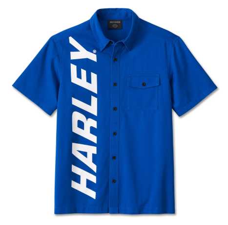 Harley-Davidson men´s shortsleeve Shirt Highside Mechanic Lapis blue 