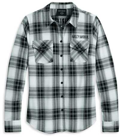 Harley-Davidson women´s Retro Winged Flannel Shirt - YD Plaid - Black Beauty L