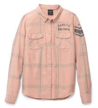 Harley-Davidson Damen Shirt Salute Convertible Sleeve Pink 